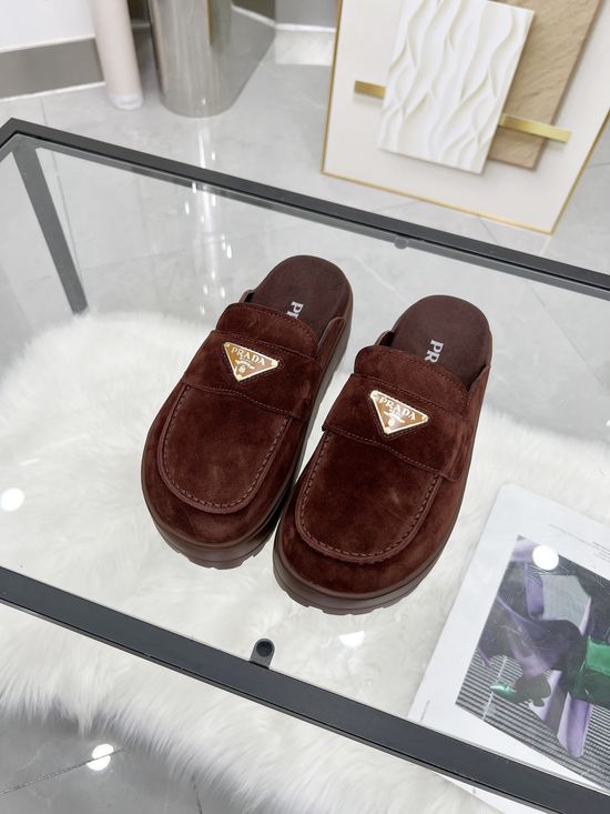 Prada Velcro Strap Casual Sandals with Non-slip Sole
