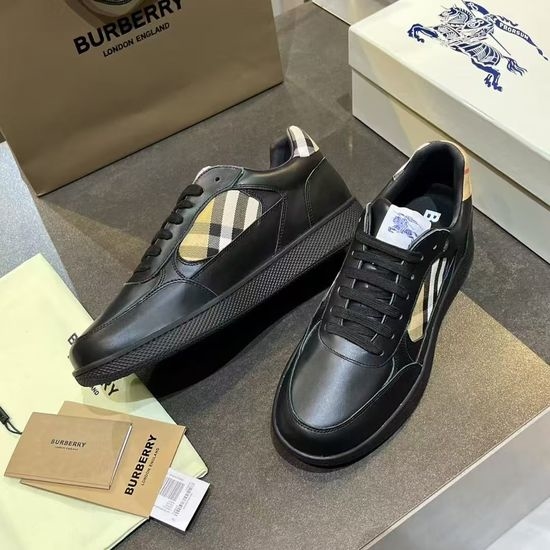 Burberry Genuine Leather Casual Shoes Timeless Design Durable Footwear