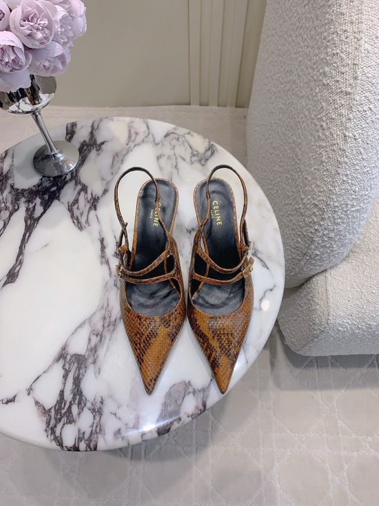 Celine Pointed Toe Stiletto Elegant Comfortable Leather Shoes