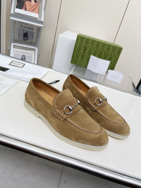 Gucci Premium Leather Formal Dress Shoes Lined with Genuine Leather Durable Sole