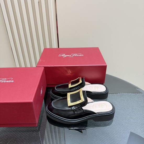 Roger Viver Premium Leather Loafers Comfortable All Season Versatile Shoes
