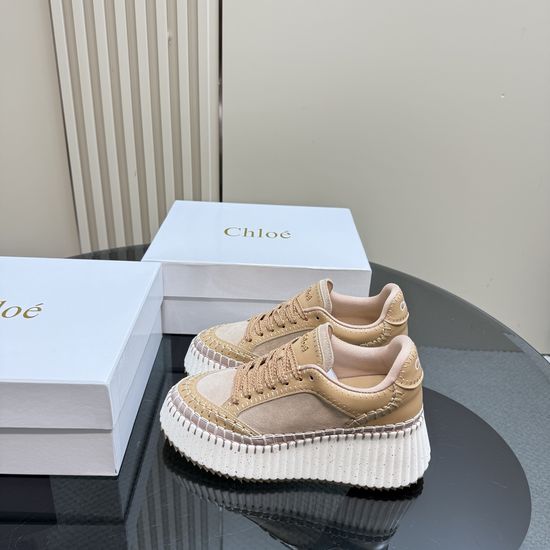 Chloe Durable Stitched Leather Sneakers Non-slip Casual Daily Shoes
