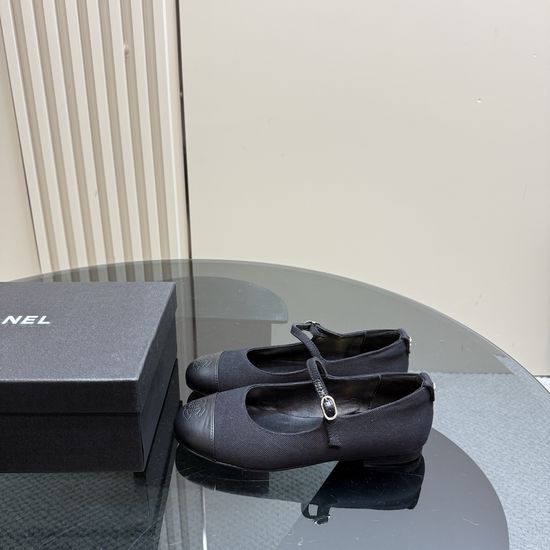 Chanel Elegant Color-block Square Toe Dress Shoes Soft Leather Upper