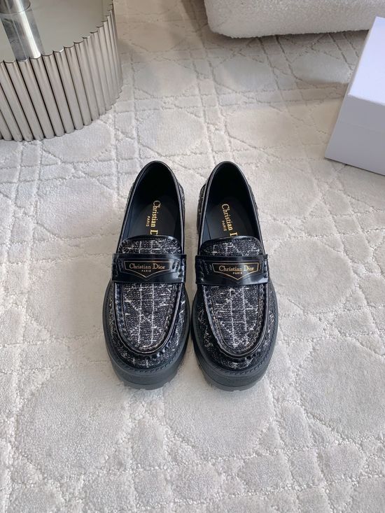 Christian Dior Color Block Platform Loafers Casual Comfortable All Match