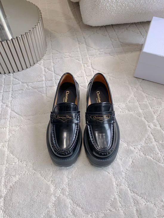 Christian Dior Color Block Platform Loafers Casual Comfortable All Match