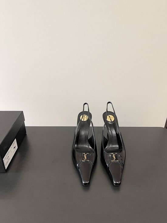 Yves Saint Laurent Square Toe Stiletto Heel Dress Pumps with Elegant Design