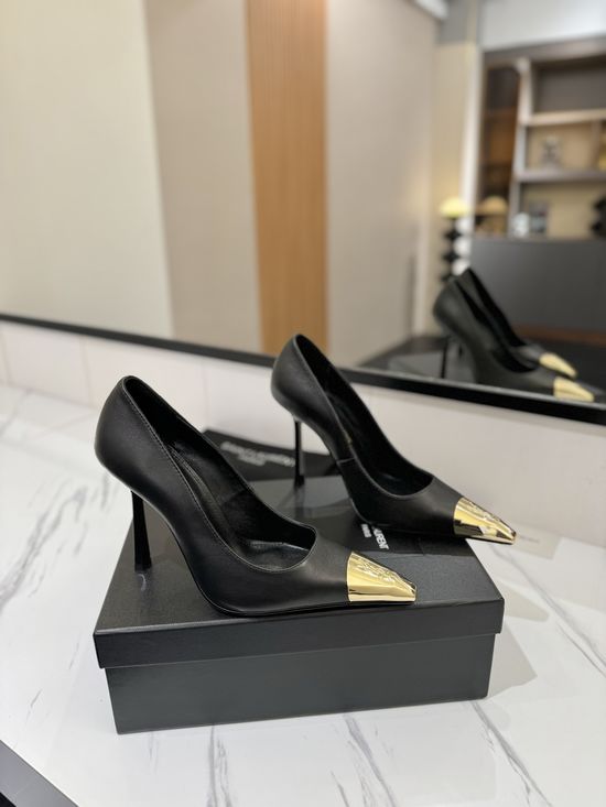 Yves Saint Laurent Premium Calfskin High Heels Comfortable Durable Formal Shoes