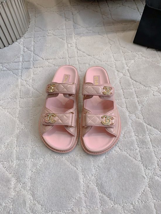 Chanel Adjustable Hook-and-Loop Strap Casual Comfort Sandals