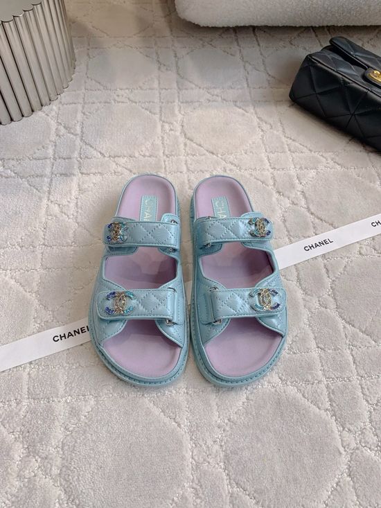 Chanel Adjustable Hook-and-Loop Strap Casual Comfort Sandals