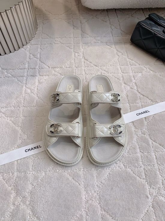 Chanel Adjustable Hook-and-Loop Strap Casual Comfort Sandals