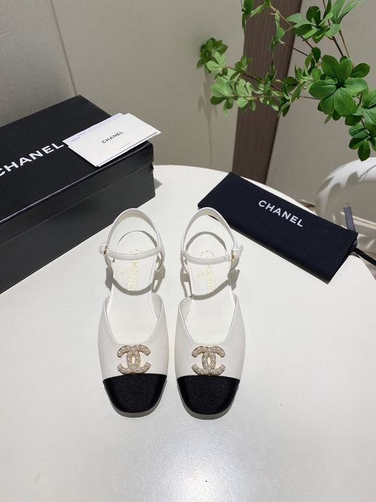 Chanel Double Buckle Mary Jane Sandals with Sheepskin Insole