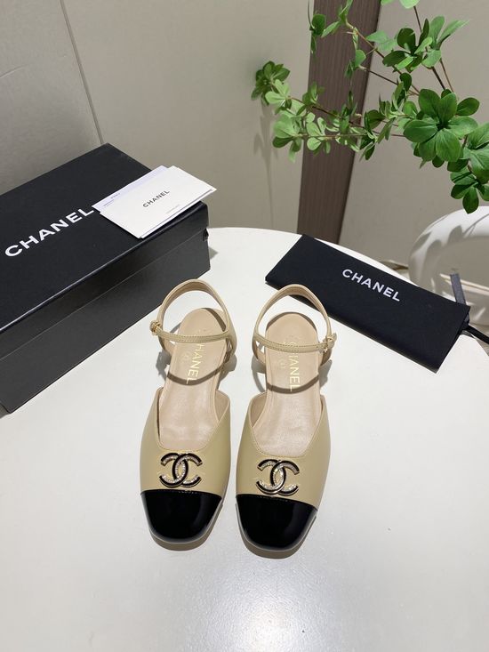 Chanel Double Buckle Mary Jane Sandals with Sheepskin Insole