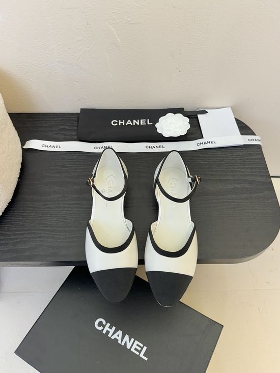 Chanel Bow Decor Mary Jane Flats Sheepskin Soft Sole Casual Shoes