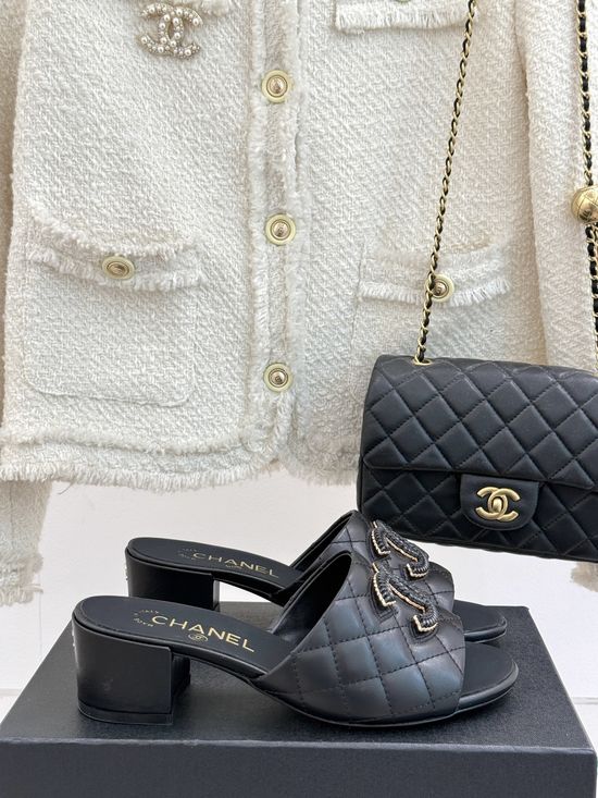 Chanel Classic Quilted Pattern Slides with Elegant Design and Soft Insole
