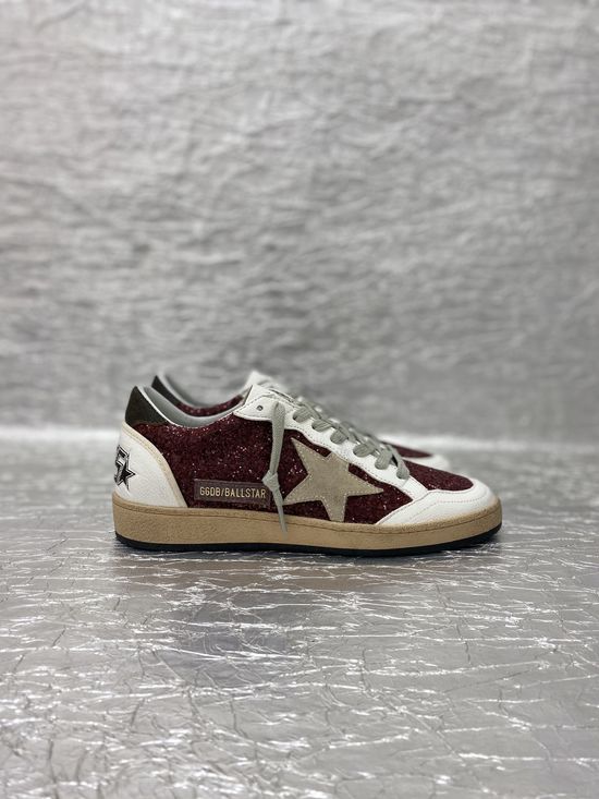 Golden Goose Handcrafted Distressed Leather Sneakers with Logo Details