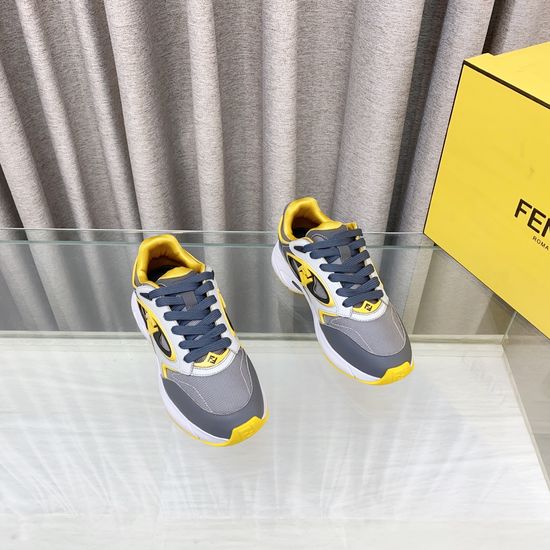 Fendi Breathable Mesh Stripe Decor Non-slip Casual Sneakers