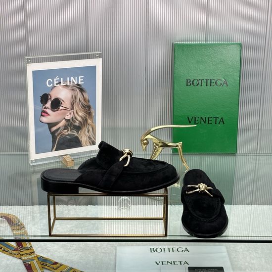 Bottega Veneta Round Toe Loafers with Decorative Buckle Premium Soft Upper Durable Sole