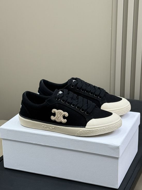 Celine Retro Emblem Sneakers Soft Premium Leather Upper Shoes