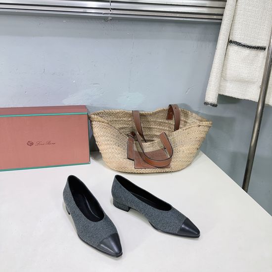 Loro Piana Vintage Flat Loafers Durable Canvas Upper Soft Lining