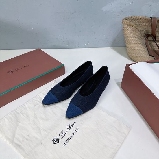 Loro Piana Vintage Flat Loafers Durable Canvas Upper Soft Lining