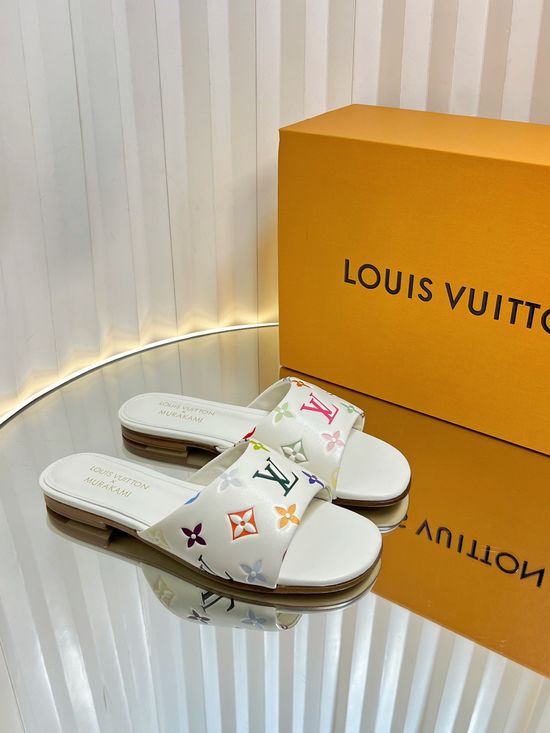 Louis Vuitton Classic Monogram Kitten Heel Slip On Footwear