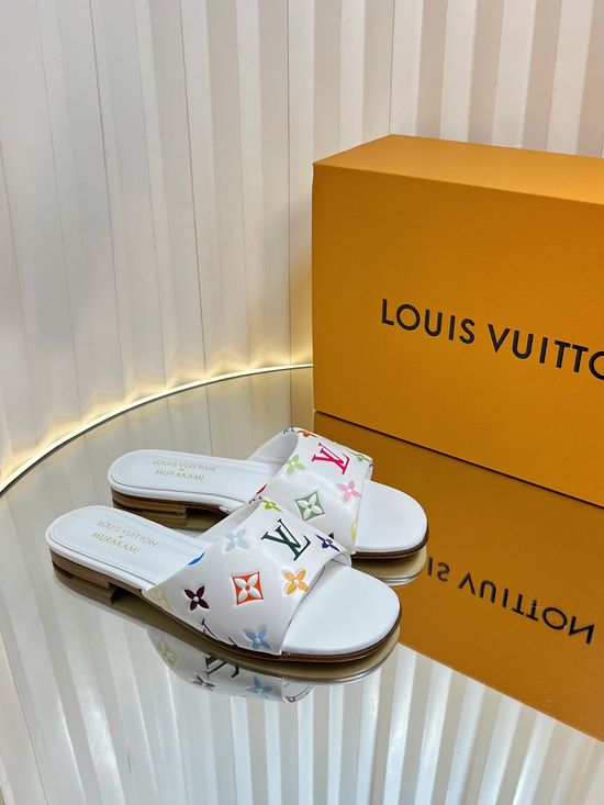 Louis Vuitton Classic Monogram Kitten Heel Slip On Footwear
