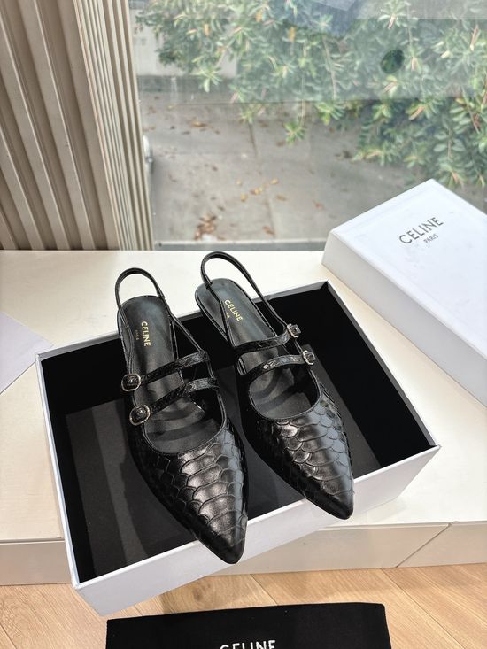 Celine Glossy Patent Leather Shoes Breathable Lining Height Boosting