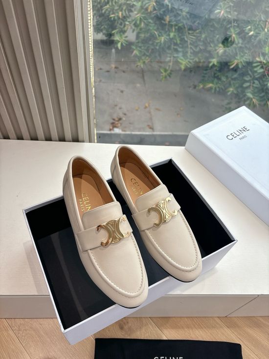Celine Premium Leather Loafers Elevated Comfort Non-slip Sole