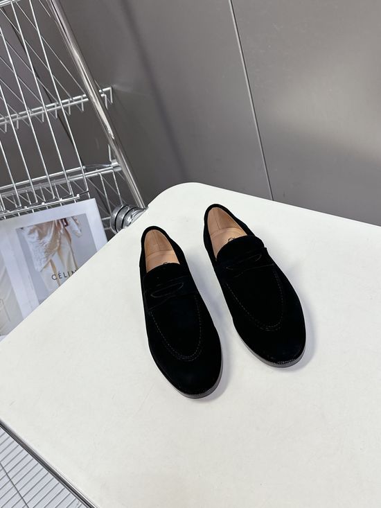 Loro Piana Classic Suede Loafer Shoes Premium Leather Upper Comfortable Soft Insole