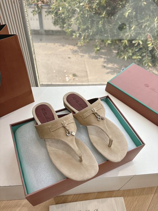 Loro Piana Casual Comfort Thong Sandals Soft Sole Non Slip Daily Shoes
