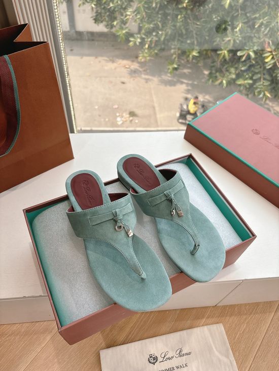 Loro Piana Casual Comfort Thong Sandals Soft Sole Non Slip Daily Shoes