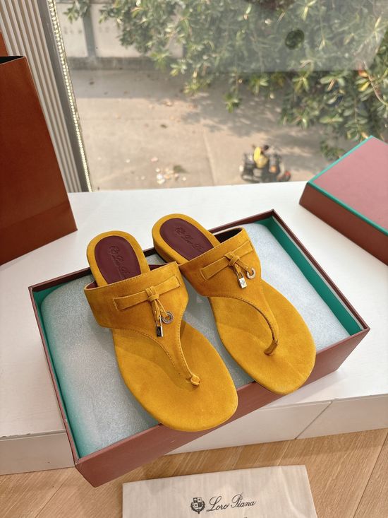 Loro Piana Casual Comfort Thong Sandals Soft Sole Non Slip Daily Shoes