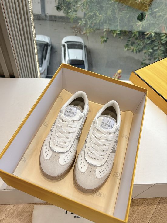 Fendi Breathable Retro Stitching Versatile Casual Sneakers
