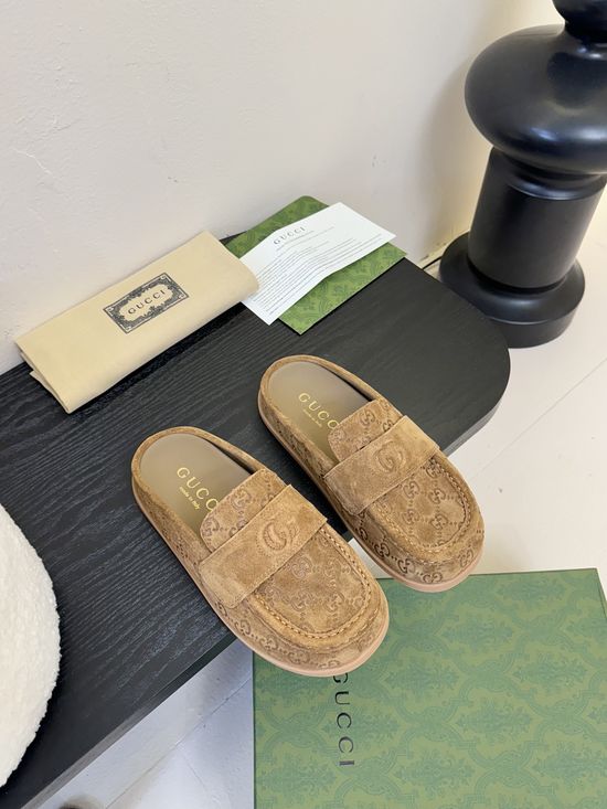 Gucci Classic Thick-soled Mule Slippers with Premium Leather