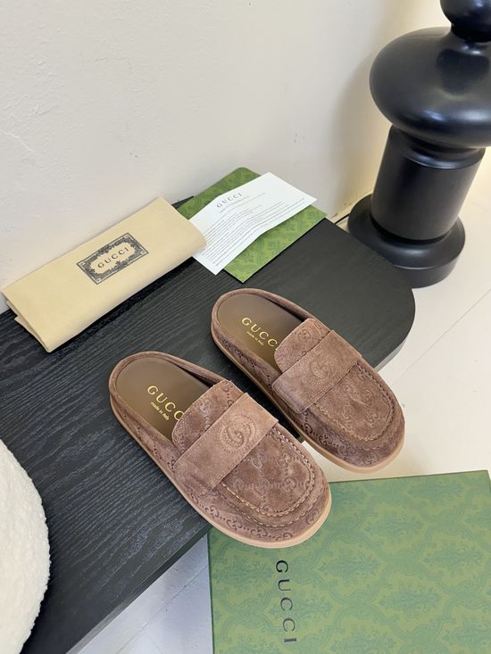 Gucci Classic Thick-soled Mule Slippers with Premium Leather