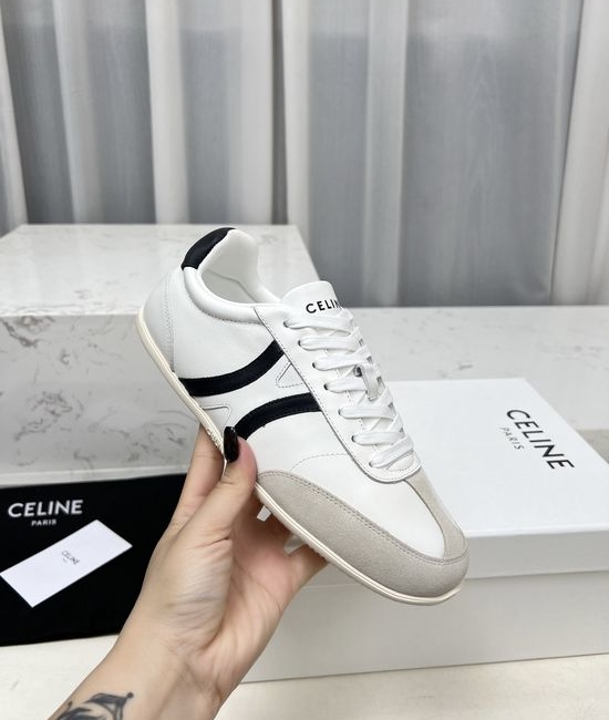 Celine Casual Suede Leather Lace Up Low Top Sneakers