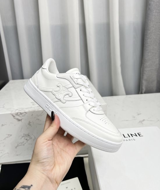 Celine Minimalist Leather Casual Sneakers With Soft Lining