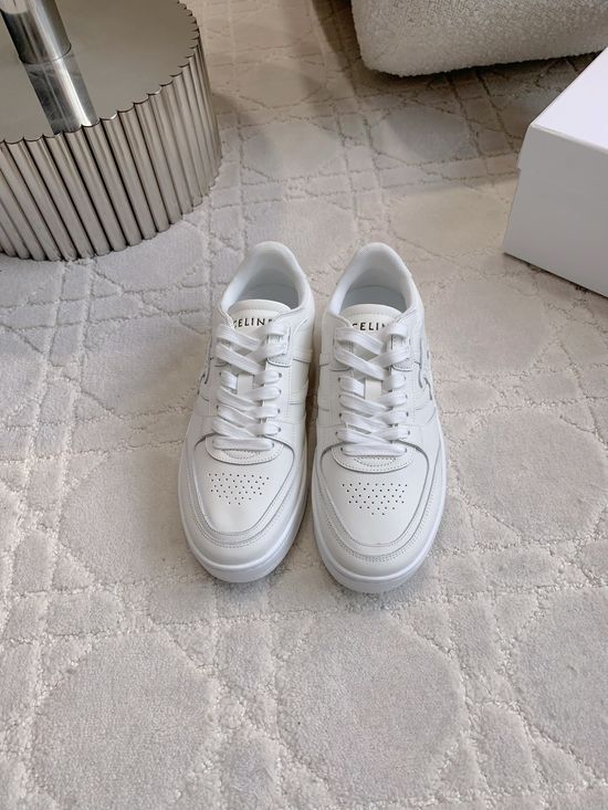 Celine Classic Color Thick Sole Comfortable Leather Sneakers