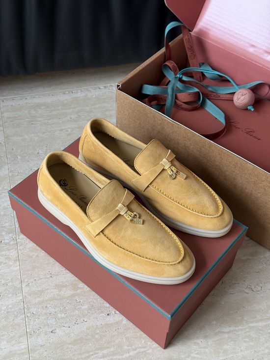 Loro Piana Soft Suede Comfortable Moccasins With Non-slip Sole