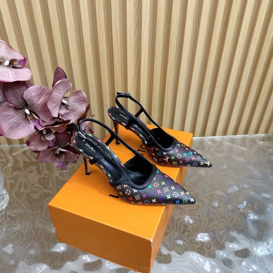 Louis Vuitton Exclusive Early Spring High-heeled Sandals with Colorful Design
