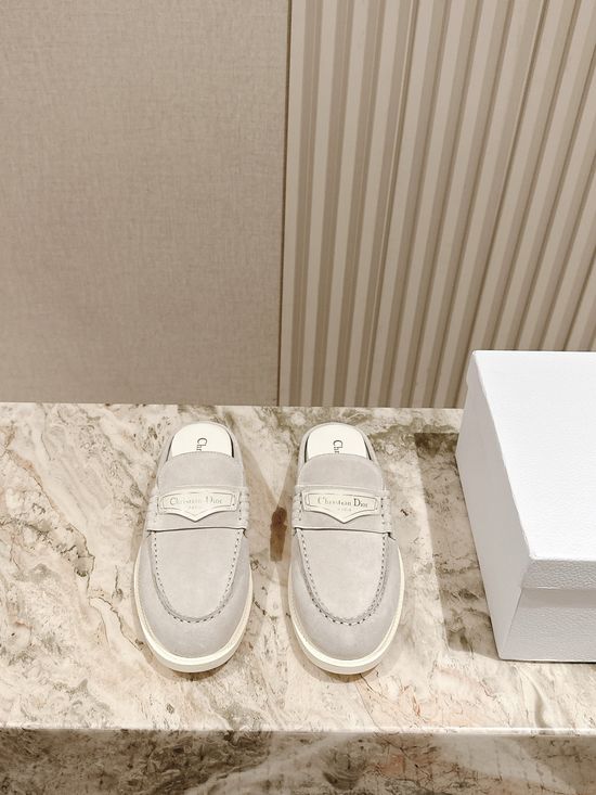 Christian Dior Suede Soft Non-slip Casual Mule Sandals