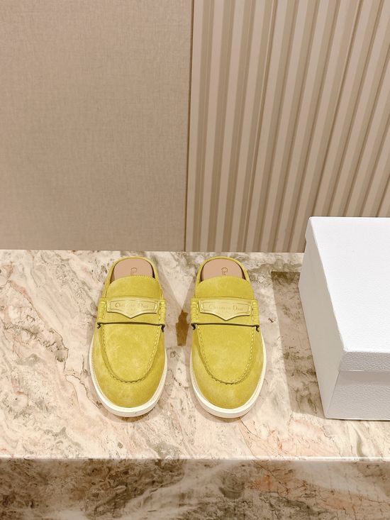 Christian Dior Suede Soft Non-slip Casual Mule Sandals