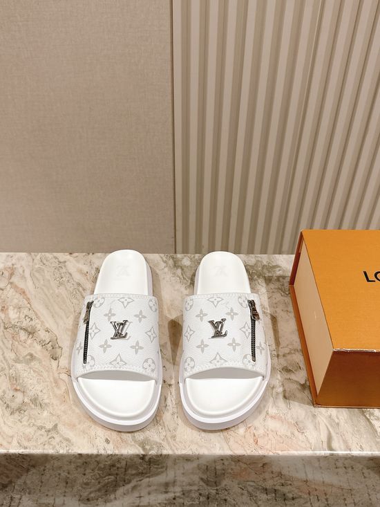 Louis Vuitton 3D Printed Upper Casual Comfort Slip On Slippers