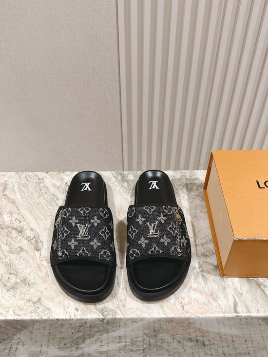 Louis Vuitton 3D Printed Upper Casual Comfort Slip On Slippers