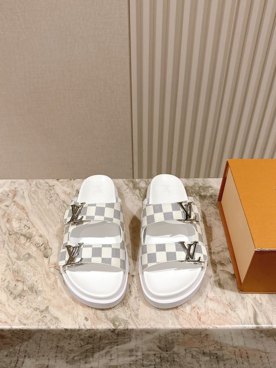 Louis Vuitton 3D Printed Upper Casual Comfort Slip On Slippers