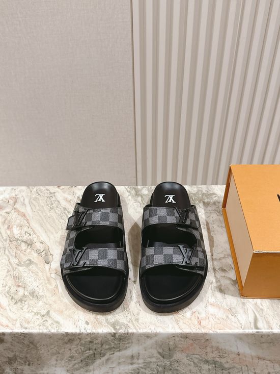 Louis Vuitton 3D Printed Upper Casual Comfort Slip On Slippers