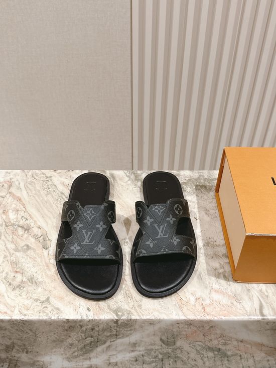 Louis Vuitton 3D Printed Upper Casual Comfort Slip On Slippers