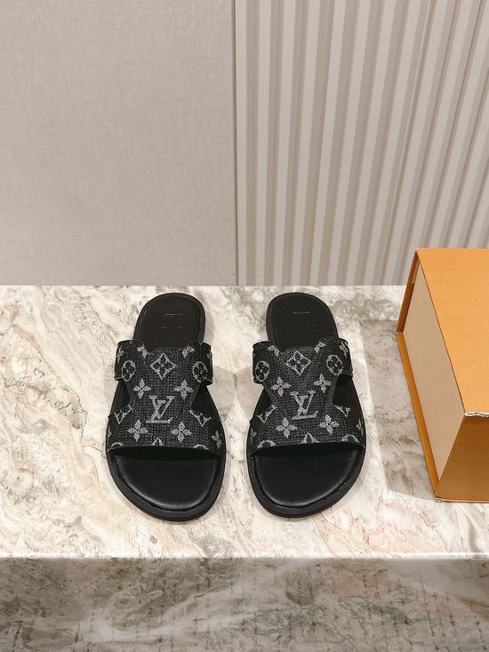 Louis Vuitton 3D Printed Upper Casual Comfort Slip On Slippers