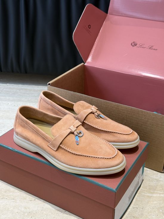 Loro Piana Soft Suede Comfortable Moccasins With Non-slip Sole