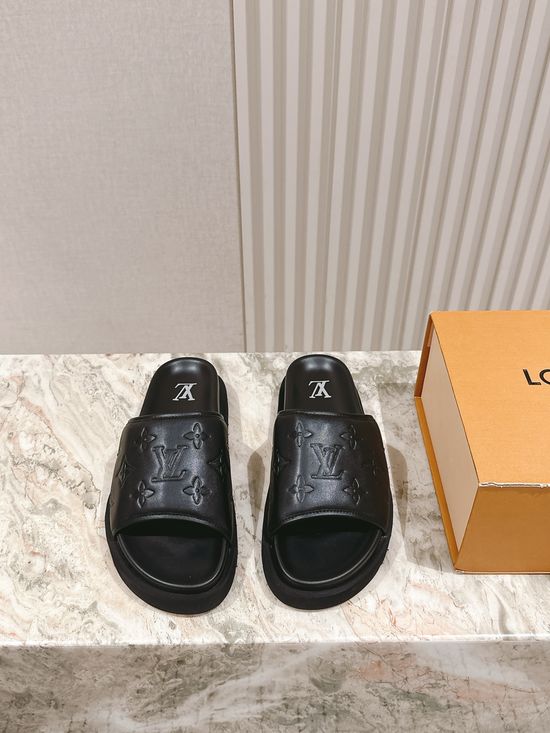 Louis Vuitton 3D Printed Upper Casual Comfort Slip On Slippers